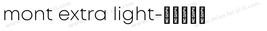 mont extra light字体转换